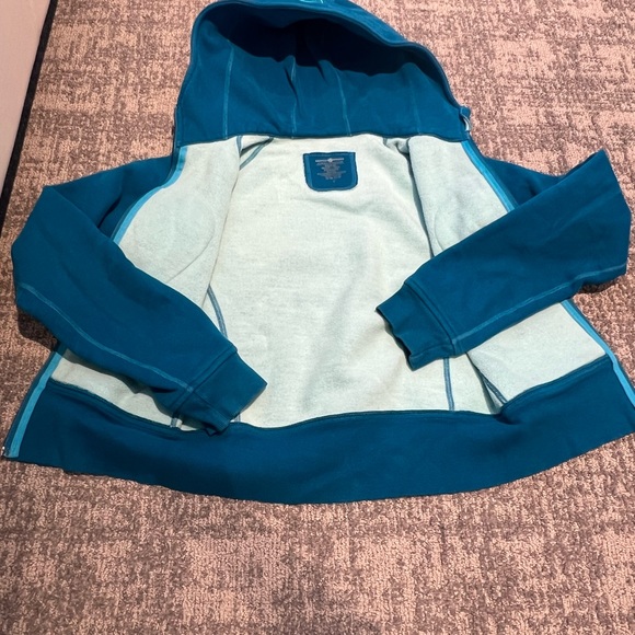 Turquoise Women's Scuba Hoodie - Picture 5 of 7